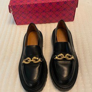 Tory Burch Jessa Black Lug Sole,  Size 7 1/2
